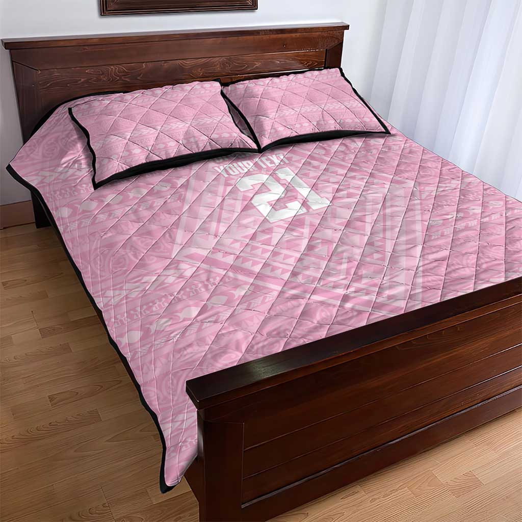 Custom New Zealand Basketball Indigenous Quilt Bed Set - Polynesian Pride