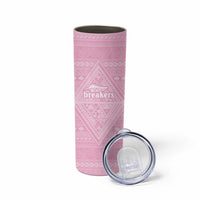 Custom New Zealand Basketball Indigenous Skinny Tumbler LT9 - Polynesian Pride