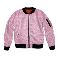 Custom New Zealand Basketball Indigenous Sleeve Zip Bomber Jacket - Polynesian Pride
