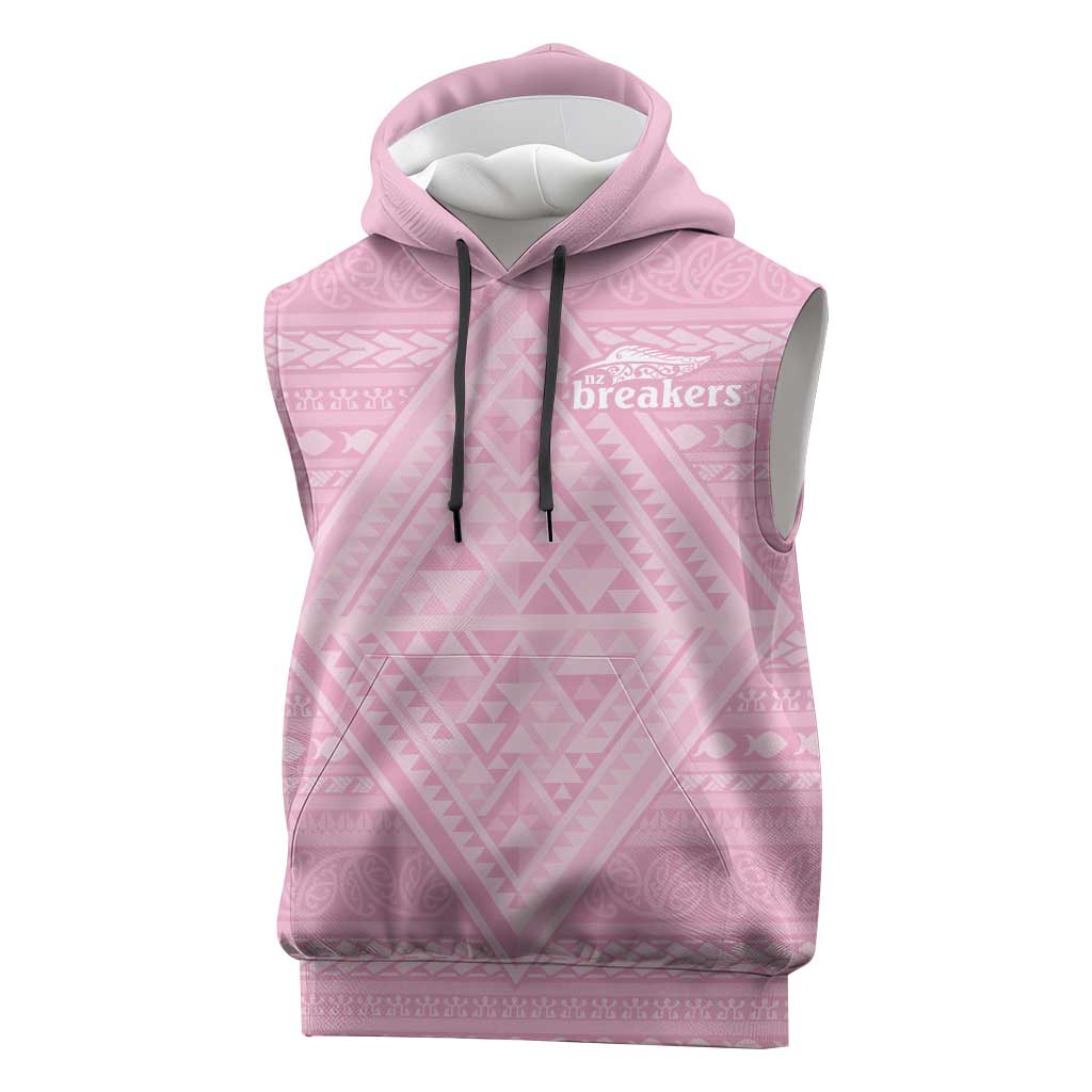 Custom New Zealand Basketball Indigenous Sleeveless Hoodie - Polynesian Pride