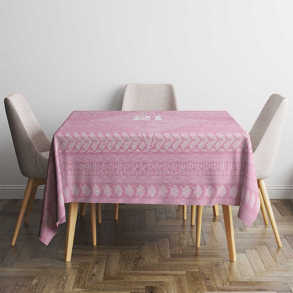 Custom New Zealand Basketball Indigenous Tablecloth - Polynesian Pride