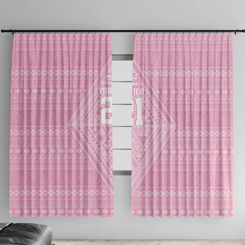 Custom New Zealand Basketball Indigenous Window Curtain - Polynesian Pride