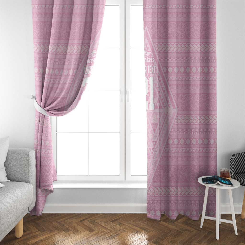 Custom New Zealand Basketball Indigenous Window Curtain - Polynesian Pride
