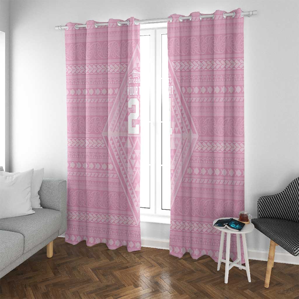 Custom New Zealand Basketball Indigenous Window Curtain - Polynesian Pride