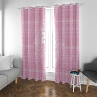 Custom New Zealand Basketball Indigenous Window Curtain - Polynesian Pride