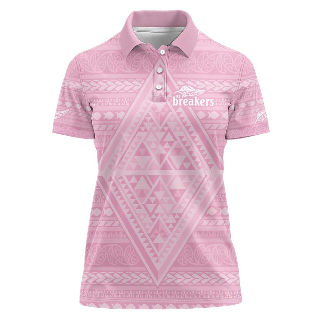 Custom New Zealand Basketball Indigenous Women Polo Shirt - Polynesian Pride