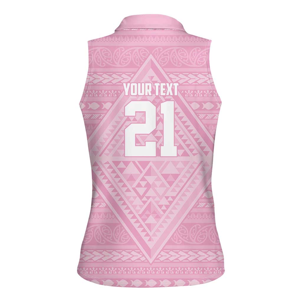 Custom New Zealand Basketball Indigenous Women Sleeveless Polo Shirt LT9 - Polynesian Pride