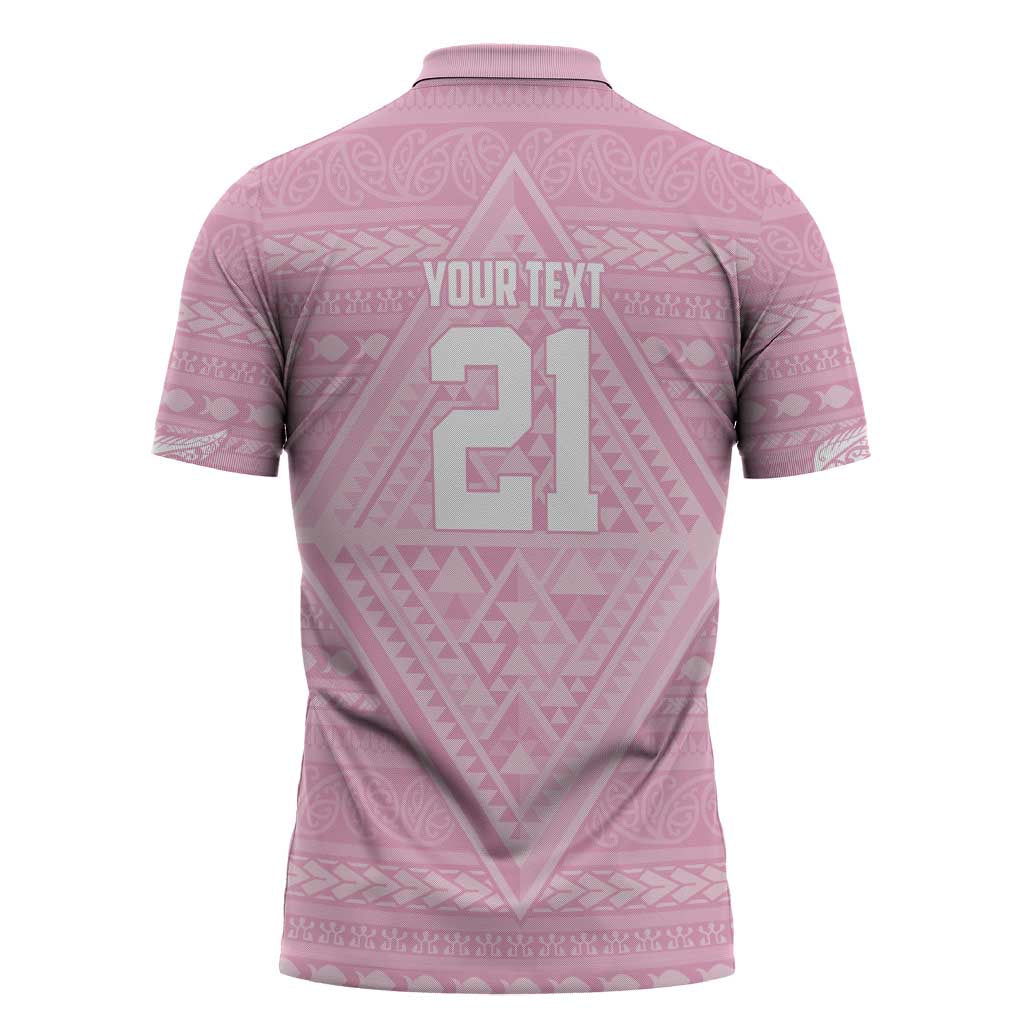 Custom New Zealand Basketball Indigenous Zipper Polo Shirt - Polynesian Pride