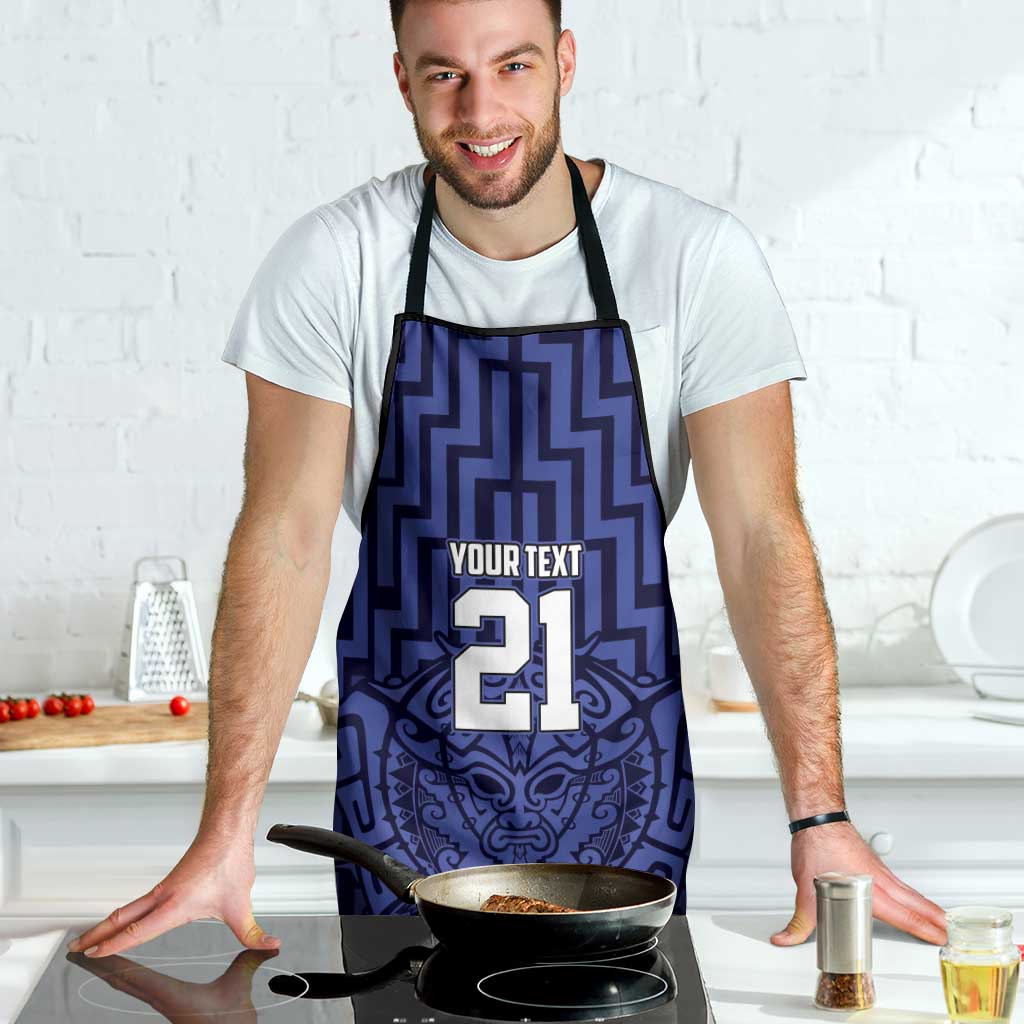 Custom Basketball New Zealand Apron Blue Maori Ta Moko Indigenous - Polynesian Pride