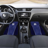 Custom Basketball New Zealand Car Mats Blue Maori Ta Moko Indigenous - Polynesian Pride