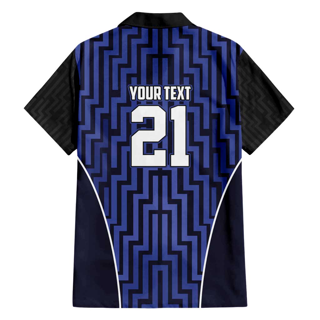 Custom Basketball New Zealand Family Matching Short Sleeve Bodycon Dress and Hawaiian Shirt Blue Maori Ta Moko Indigenous LT9 - Polynesian Pride