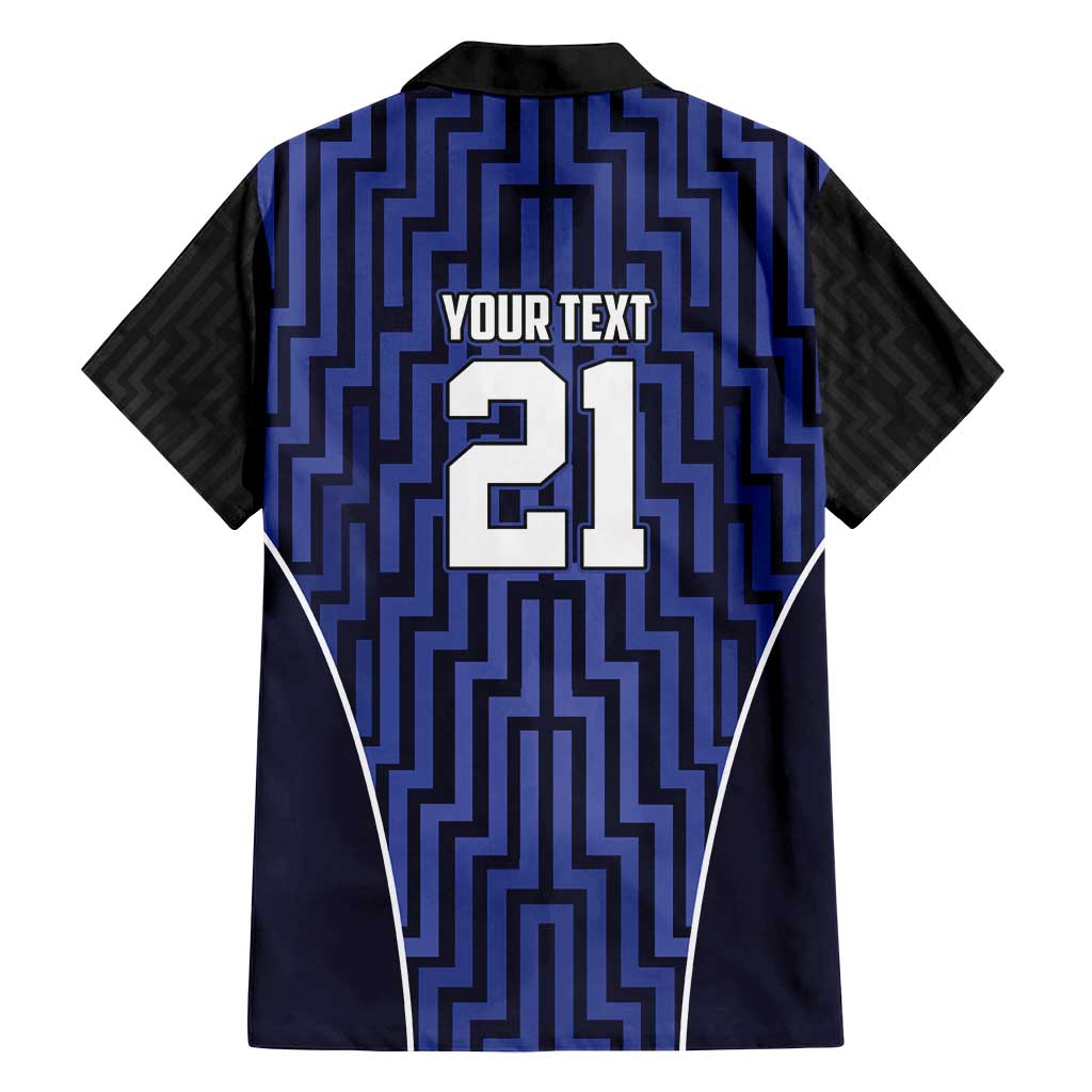 Custom Basketball New Zealand Family Matching Tank Maxi Dress and Hawaiian Shirt Blue Maori Ta Moko Indigenous LT9 - Polynesian Pride