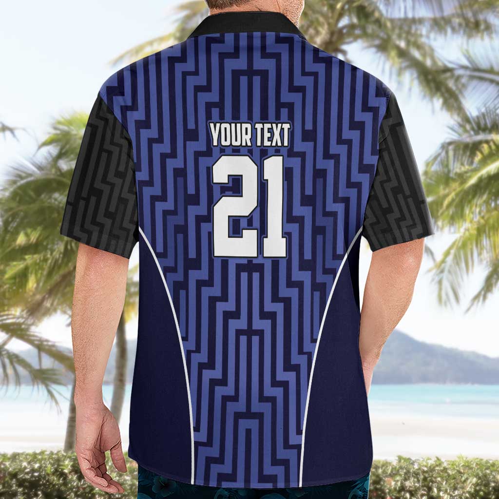 Custom Basketball New Zealand Hawaiian Shirt Blue Maori Ta Moko Indigenous LT9 - Polynesian Pride