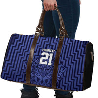 Custom Basketball New Zealand Travel Bag Blue Maori Ta Moko Indigenous LT9 - Polynesian Pride