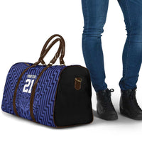 Custom Basketball New Zealand Travel Bag Blue Maori Ta Moko Indigenous LT9 - Polynesian Pride