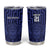 Custom Basketball New Zealand Tumbler Cup Blue Maori Ta Moko Indigenous - Polynesian Pride