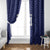 Custom Basketball New Zealand Window Curtain Blue Maori Ta Moko Indigenous - Polynesian Pride