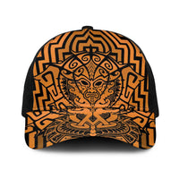 Basketball New Zealand Baseball Net Cap Gold Maori Ta Moko Indigenous - Polynesian Pride