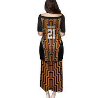 Custom Basketball New Zealand Family Matching Puletasi and Hawaiian Shirt Gold Maori Ta Moko Indigenous - Polynesian Pride