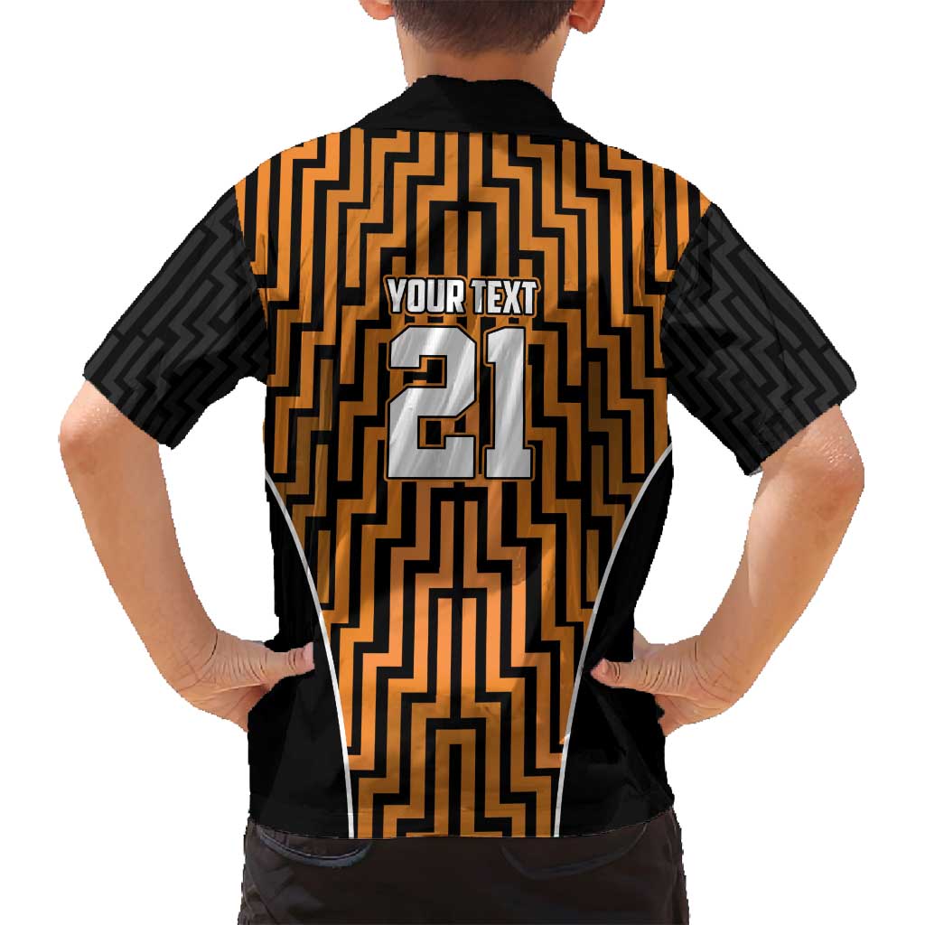 Custom Basketball New Zealand Family Matching Summer Maxi Dress and Hawaiian Shirt Gold Maori Ta Moko Indigenous LT9 - Polynesian Pride