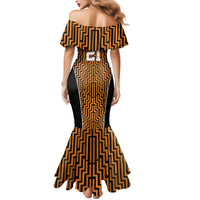 Custom Basketball New Zealand Mermaid Dress Gold Maori Ta Moko Indigenous LT9 - Polynesian Pride