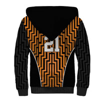 Custom Basketball New Zealand Sherpa Hoodie Gold Maori Ta Moko Indigenous LT9 - Polynesian Pride