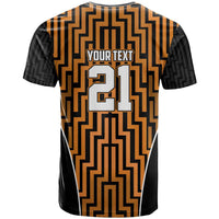 Custom Basketball New Zealand T Shirt Gold Maori Ta Moko Indigenous LT9 - Polynesian Pride