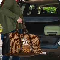 Custom Basketball New Zealand Travel Bag Gold Maori Ta Moko Indigenous LT9 - Polynesian Pride