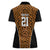 Custom Basketball New Zealand Women Polo Shirt Gold Maori Ta Moko Indigenous - Polynesian Pride