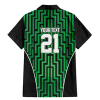 Custom Basketball New Zealand Family Matching Mermaid Dress and Hawaiian Shirt Green Maori Ta Moko Indigenous LT9 - Polynesian Pride