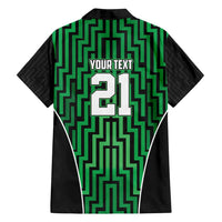 Custom Basketball New Zealand Family Matching Puletasi and Hawaiian Shirt Green Maori Ta Moko Indigenous - Polynesian Pride