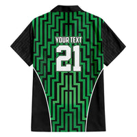 Custom Basketball New Zealand Family Matching Short Sleeve Bodycon Dress and Hawaiian Shirt Green Maori Ta Moko Indigenous LT9 - Polynesian Pride