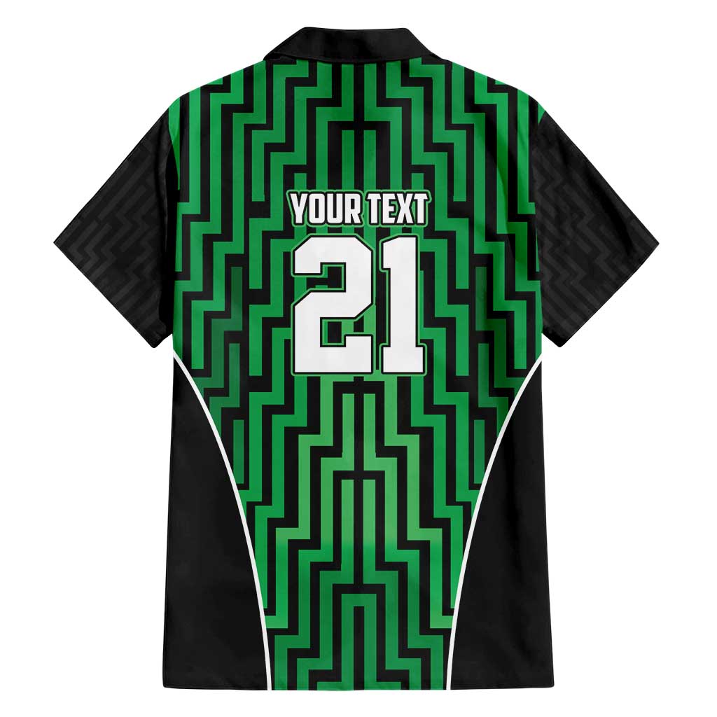 Custom Basketball New Zealand Hawaiian Shirt Green Maori Ta Moko Indigenous LT9 - Polynesian Pride