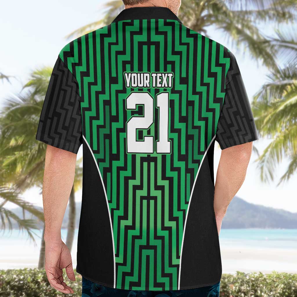 Custom Basketball New Zealand Hawaiian Shirt Green Maori Ta Moko Indigenous LT9 - Polynesian Pride
