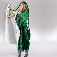 Custom Basketball New Zealand Hooded Blanket Green Maori Ta Moko Indigenous LT9 - Polynesian Pride