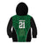 Custom Basketball New Zealand Kid Hoodie Green Maori Ta Moko Indigenous - Polynesian Pride