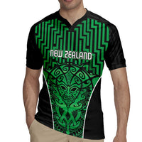 Custom Basketball New Zealand Rugby Jersey Green Maori Ta Moko Indigenous LT9 - Polynesian Pride