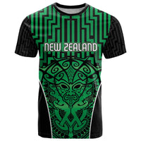 Custom Basketball New Zealand T Shirt Green Maori Ta Moko Indigenous LT9 Green - Polynesian Pride