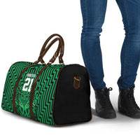 Custom Basketball New Zealand Travel Bag Green Maori Ta Moko Indigenous LT9 - Polynesian Pride