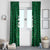 Custom Basketball New Zealand Window Curtain Green Maori Ta Moko Indigenous - Polynesian Pride