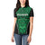 Custom Basketball New Zealand Women Polo Shirt Green Maori Ta Moko Indigenous - Polynesian Pride