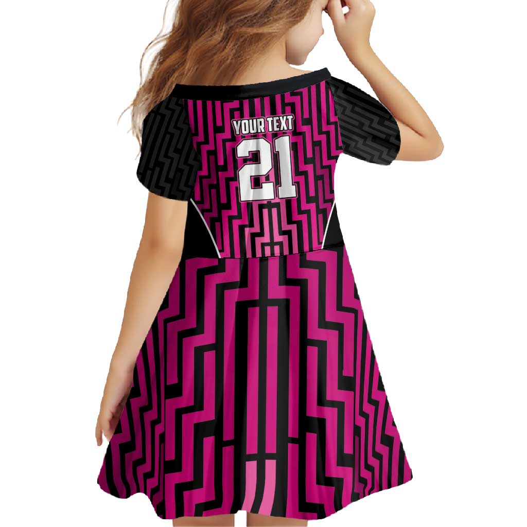 Custom Basketball New Zealand Family Matching Long Sleeve Bodycon Dress and Hawaiian Shirt Pink Maori Ta Moko Indigenous LT9 - Polynesian Pride