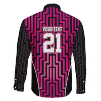 Custom Basketball New Zealand Family Matching Short Sleeve Bodycon Dress and Hawaiian Shirt Pink Maori Ta Moko Indigenous LT9 - Polynesian Pride