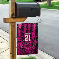 Custom Basketball New Zealand Garden Flag Pink Maori Ta Moko Indigenous LT9 - Polynesian Pride
