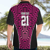 Custom Basketball New Zealand Hawaiian Shirt Pink Maori Ta Moko Indigenous LT9 - Polynesian Pride