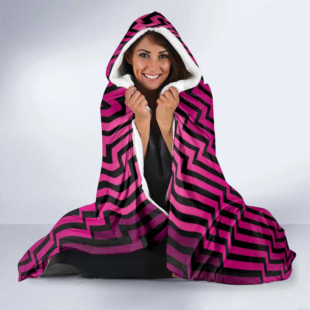 Custom Basketball New Zealand Hooded Blanket Pink Maori Ta Moko Indigenous LT9 - Polynesian Pride