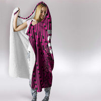 Custom Basketball New Zealand Hooded Blanket Pink Maori Ta Moko Indigenous LT9 - Polynesian Pride