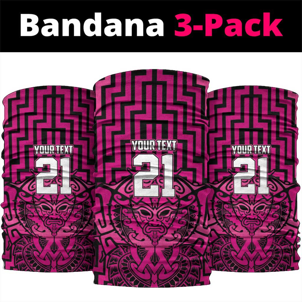 Basketball New Zealand Neck Gaiter Pink Maori Ta Moko Indigenous LT9