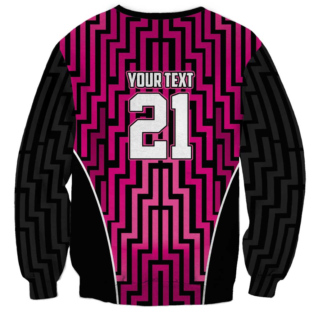 Custom Basketball New Zealand Sweatshirt Pink Maori Ta Moko Indigenous - Polynesian Pride