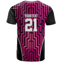 Custom Basketball New Zealand T Shirt Pink Maori Ta Moko Indigenous LT9 - Polynesian Pride